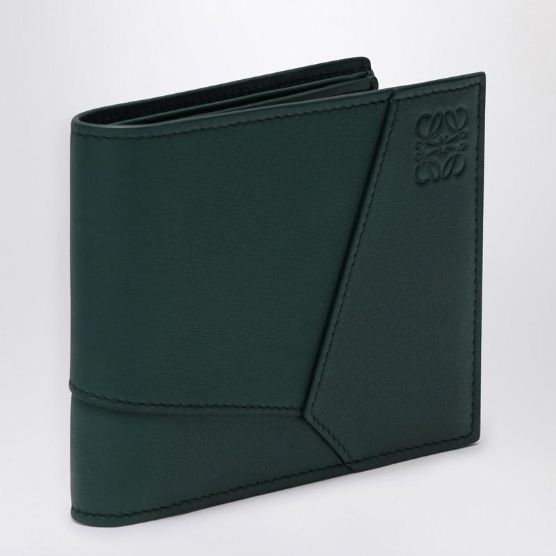 Loewe Green Puzzle bi-fold wallet