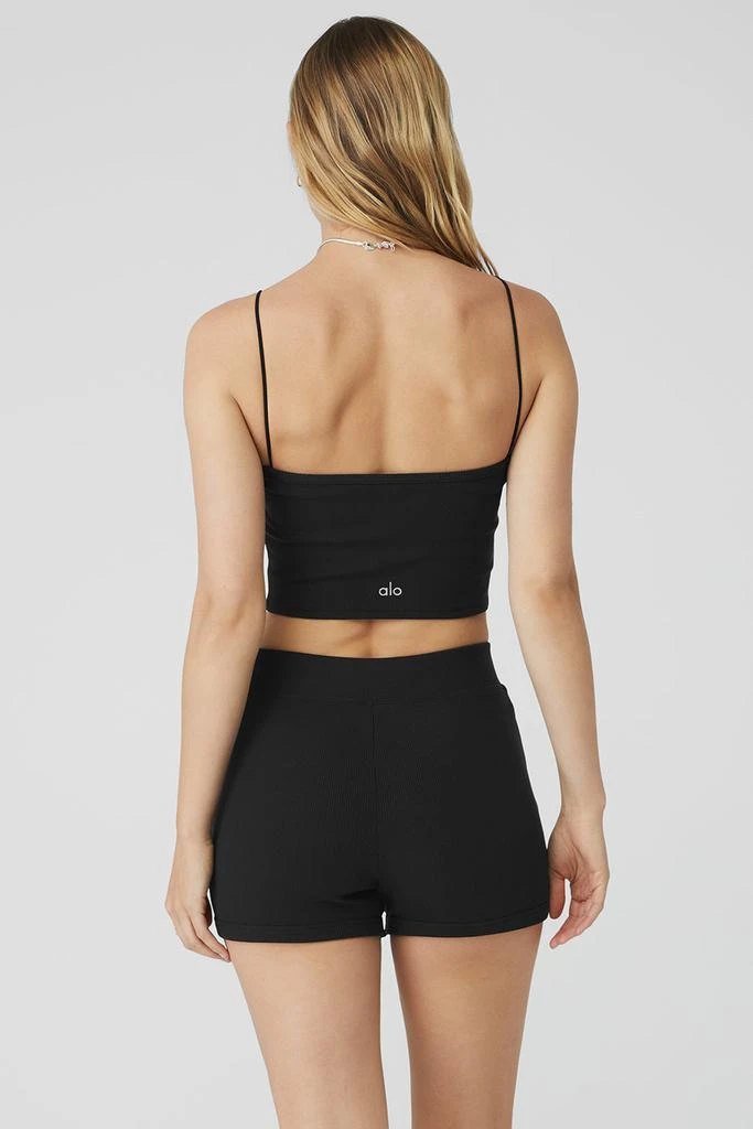 Alo Yoga Goddess Ribbed Bandeau Top - Black 2