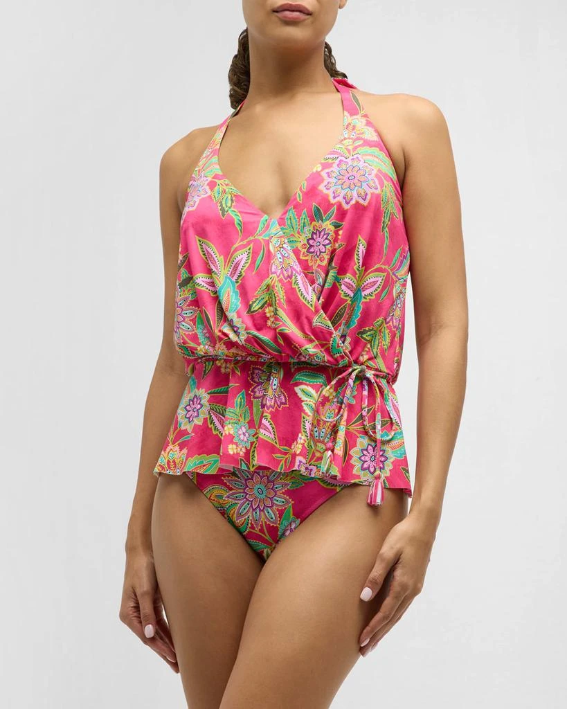 Johnny Was Flamingo Tankini Swim Top 1