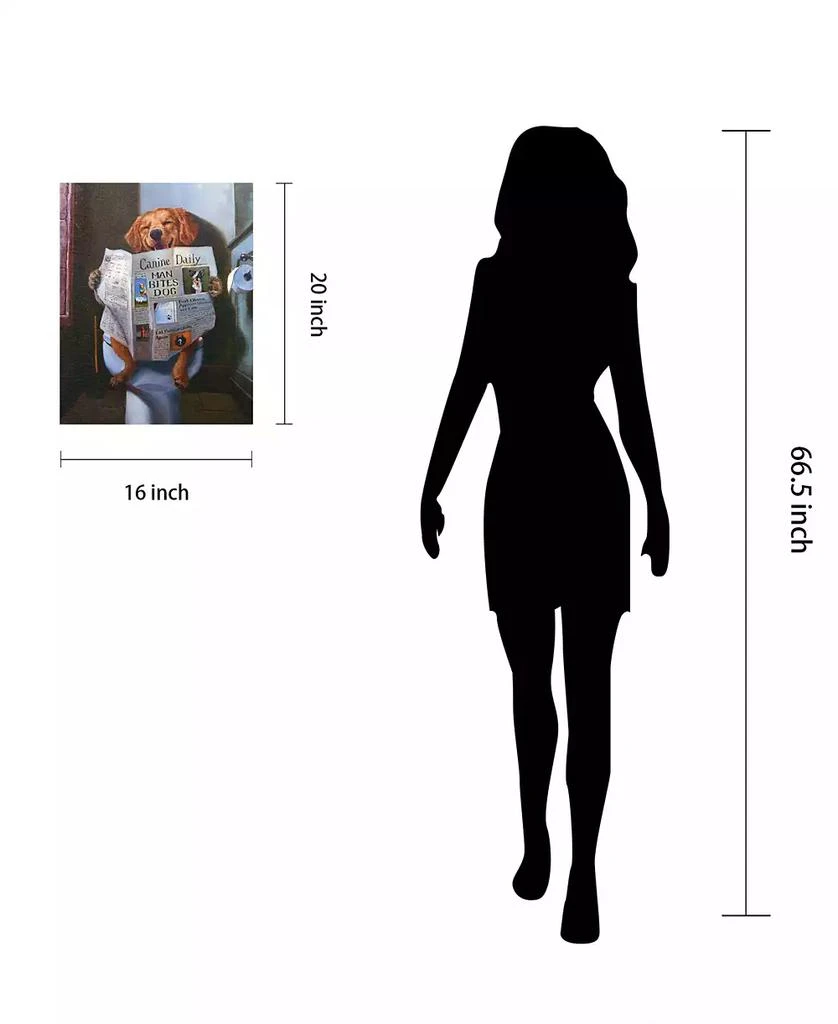 Empire Art Direct 
Dog Gone Funny
 Graphic Art Print On Wrapped Canvas Wall Art, 20" x 16" 8