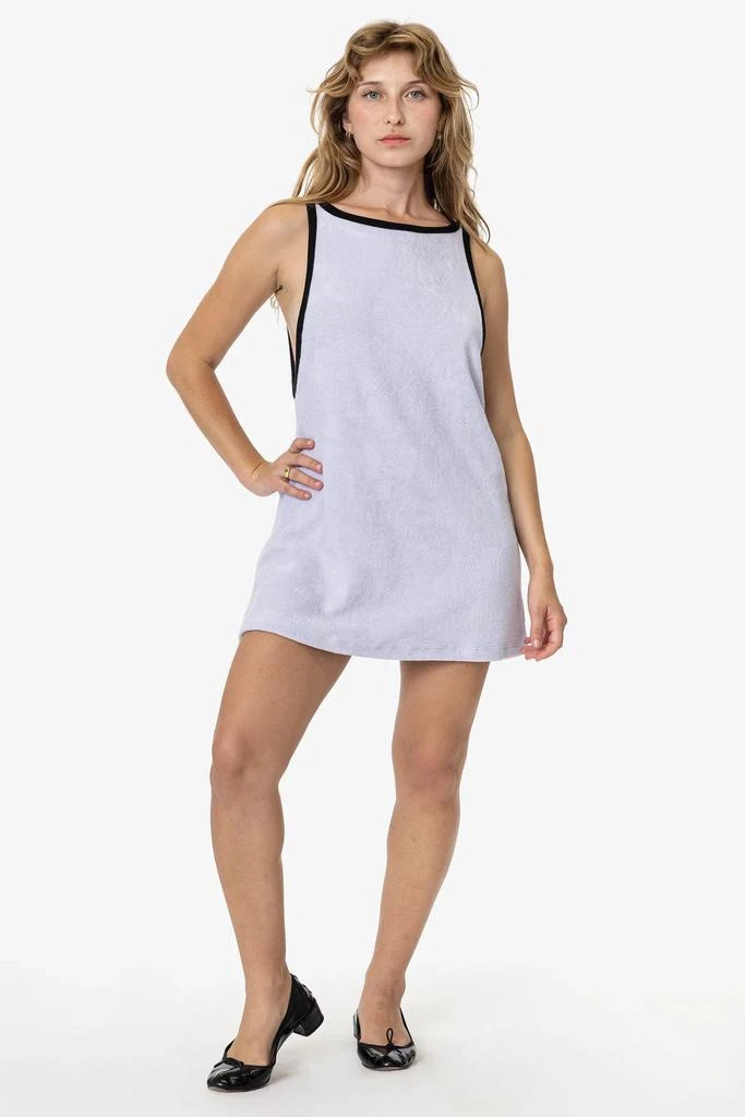Los Angeles Apparel RLT3629 - Loop Terry Boatneck A-Line Dress 20