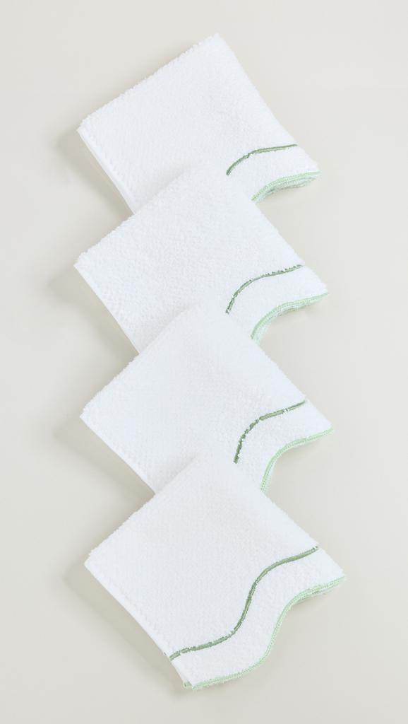 Kassatex Shopbop X Kassatex Scalloped Washcloth Set