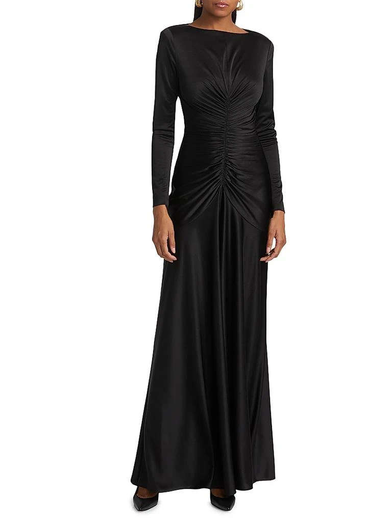 ET OCHS Thea Satin Ruched Gown 3