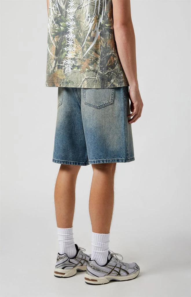 PacSun Medium Indigo Baggy Denim Shorts 4