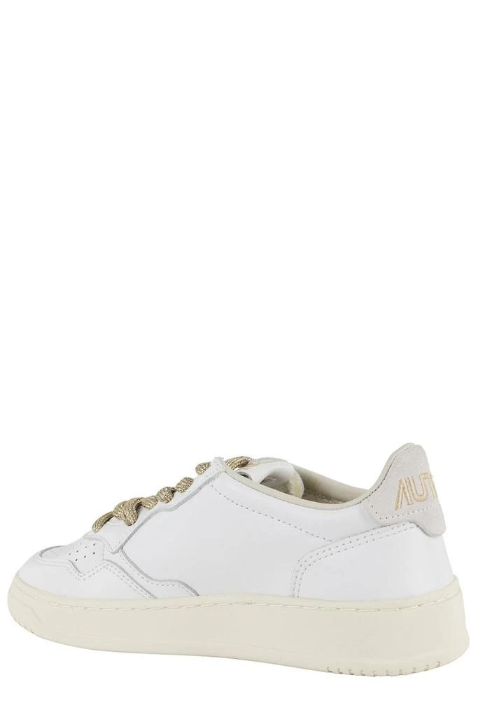 Autry Medalist Low Sneakers With Beige Suede Heel 3