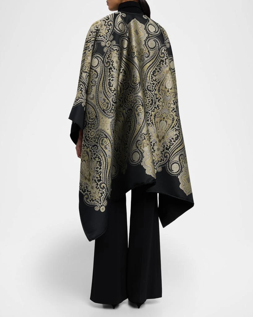 ETRO Wool-Blend Paisley Jacquard Cape 3