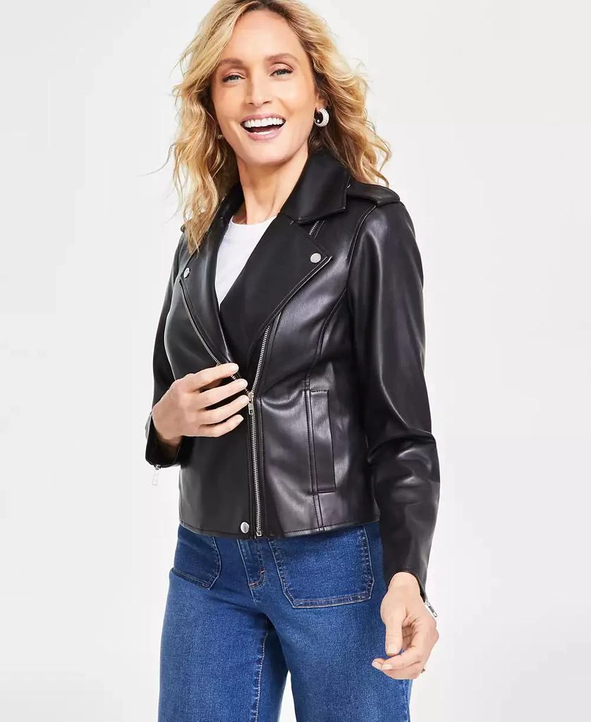 INC International Women's Faux-Leather Jacket, Created for Macy's 6