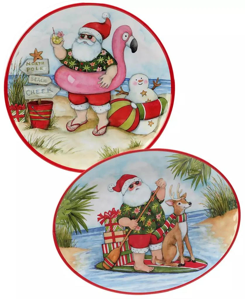 Certified International Santa
s Wish 2 Pc. Platter Set