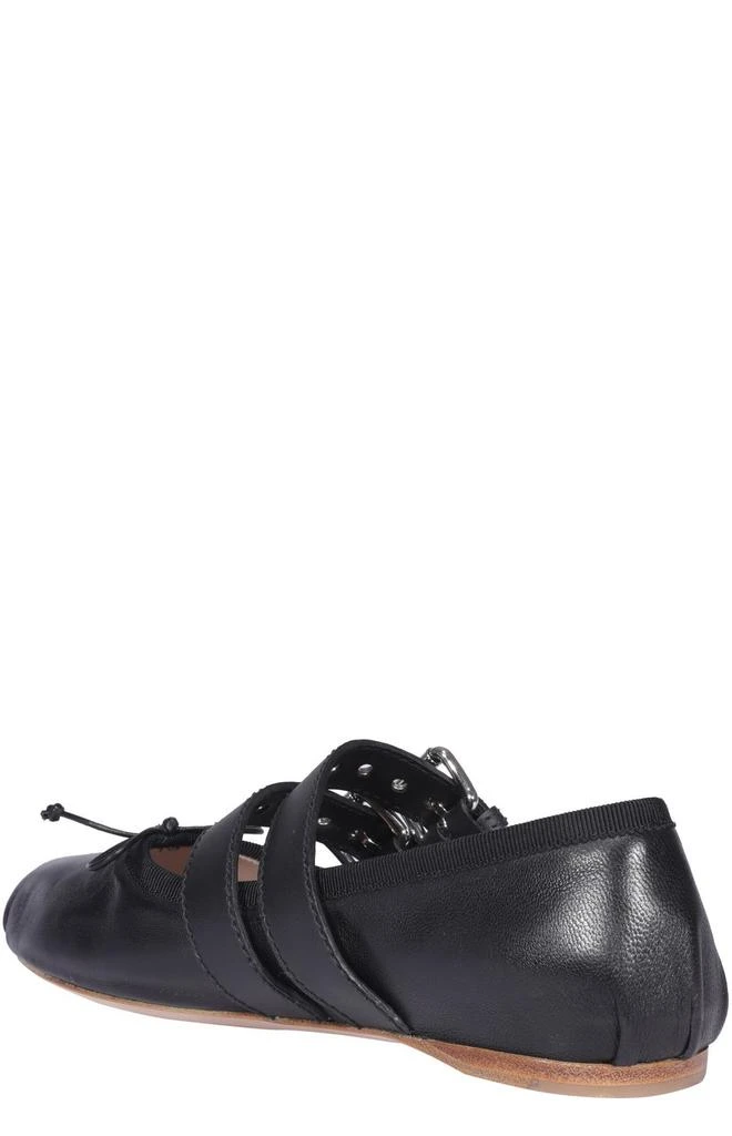 Miu Miu Miu Miu Buckle Detailed Ballerina Shoes 3