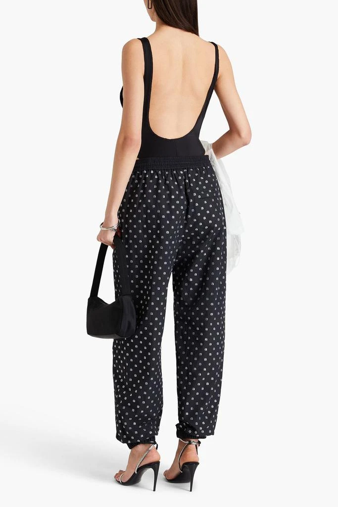 Alexander Wang Crystal-embellished taffeta tapered pants 3