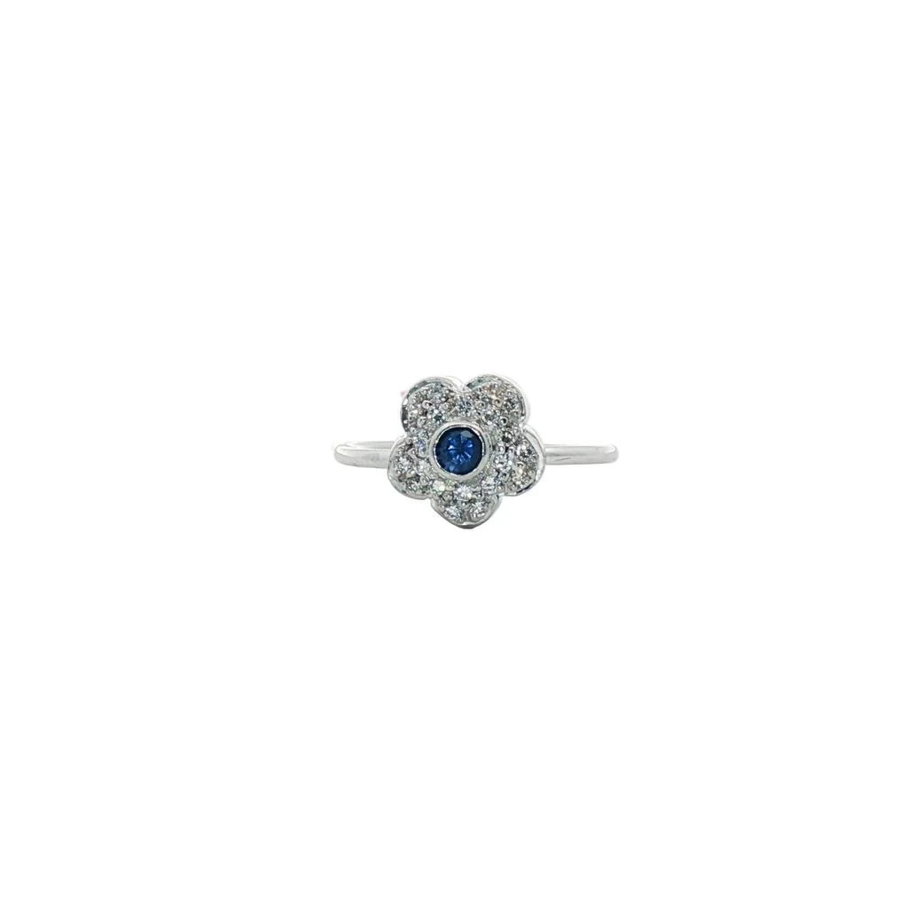 Normani Normani - Women
s Diamond And Sapphire Flower Ring