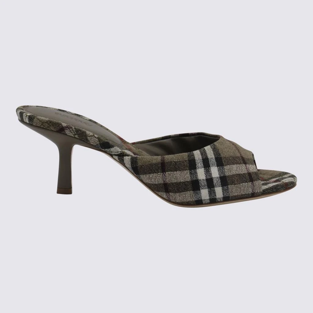Burberry Brown Canvas Mules 1