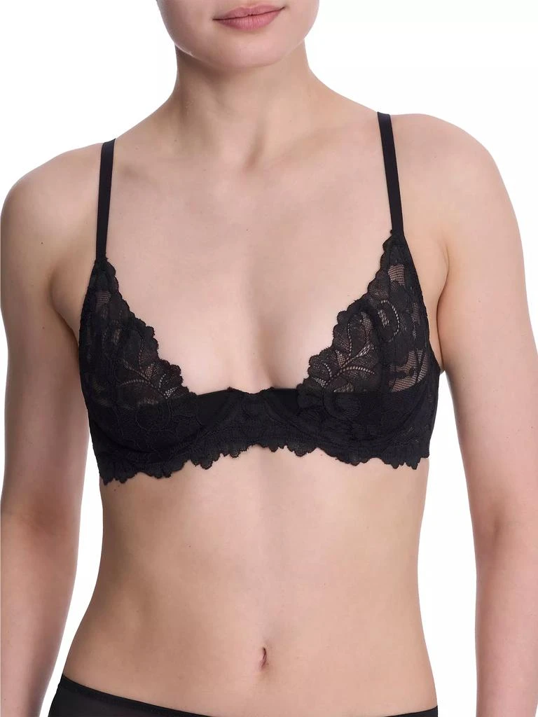 Natori Peony Lace Plunge Unlined Underwire Bra 1