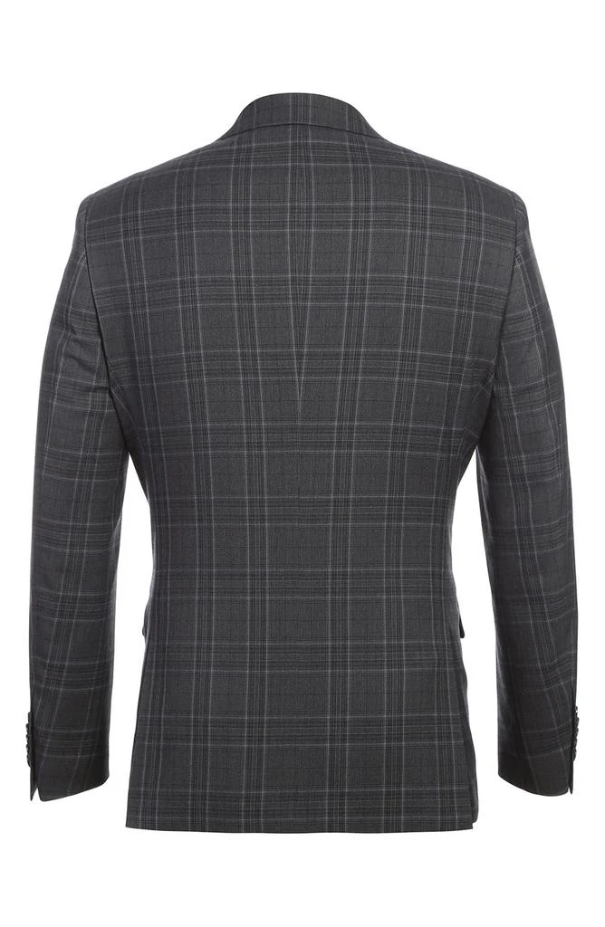 English Laundry Plaid Trim Fit Notch Lapel Two-Piece Suit 7