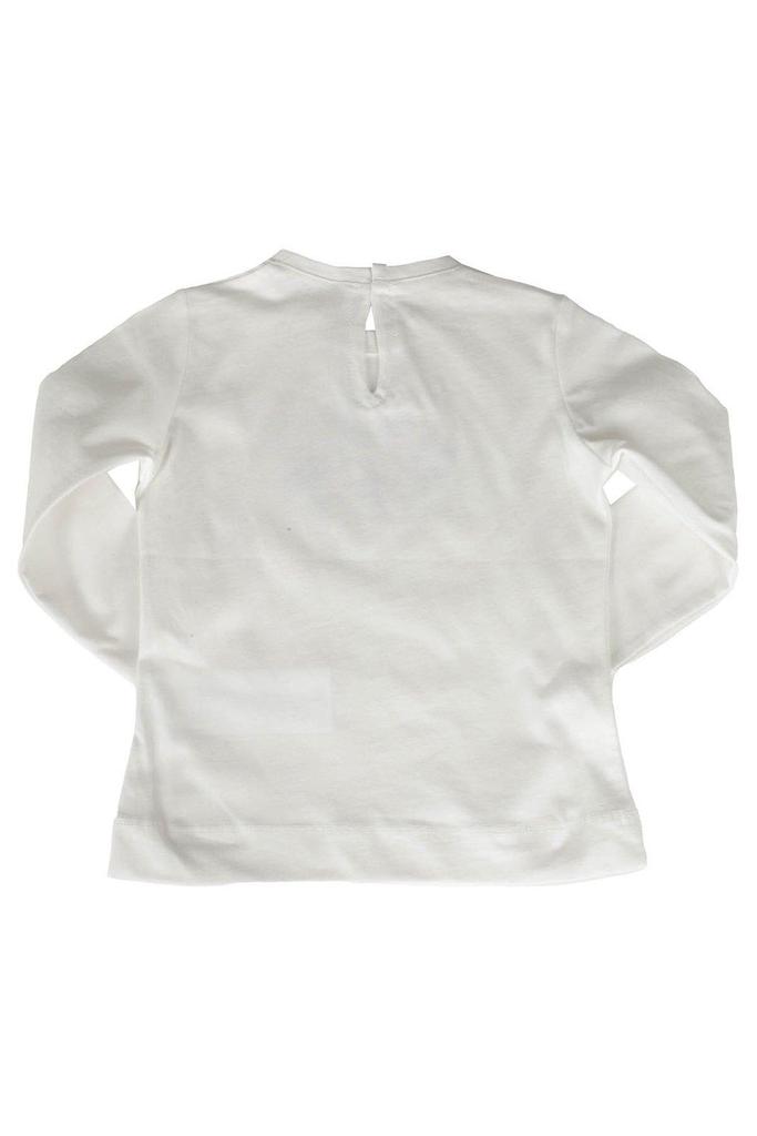 MONNALISA Rhinestone Heart Print Jersey T-shirt