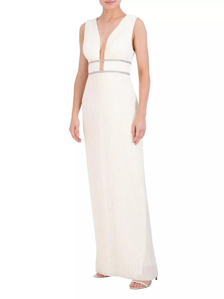 BCBG Beaded V-Neck Gown 3