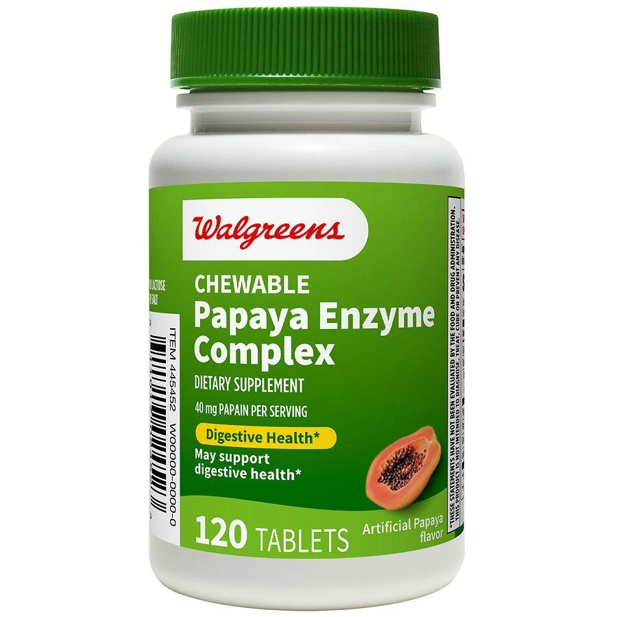 Walgreens Chewable Papaya Enzyme Complex Tablets 1