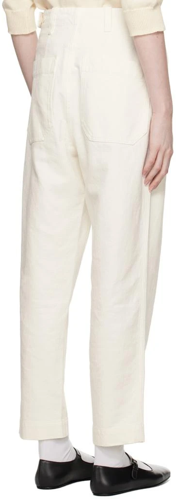 Margaret Howell Off-White Tapered Trousers 3