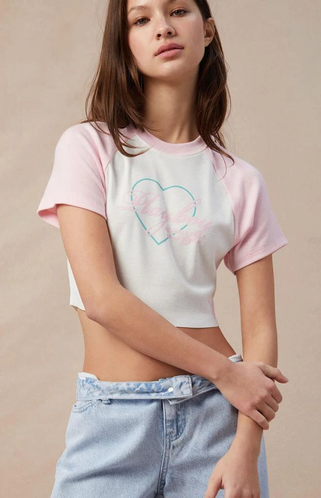 Playboy By PacSun Big Heart Raglan T-Shirt 2