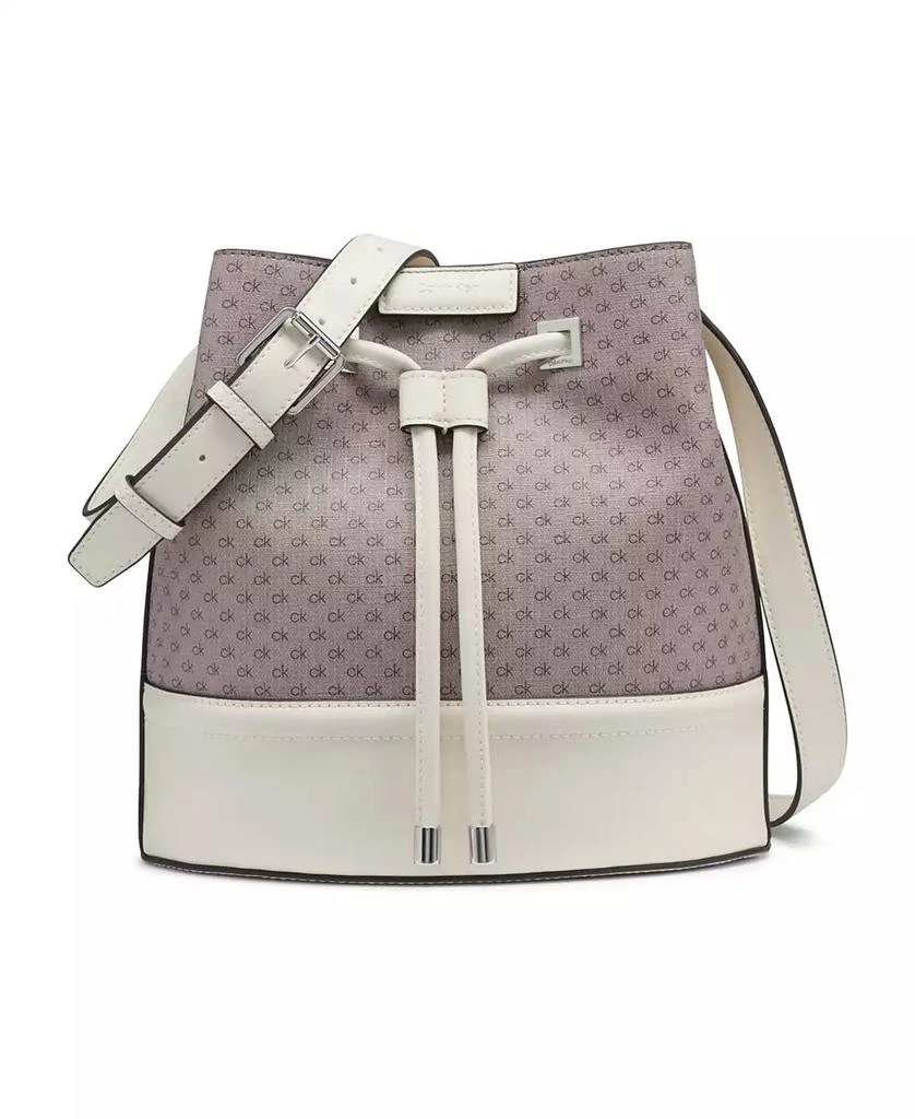Calvin Klein Ash Mini Signature Drawstring Adjustable Bucket Bag 1
