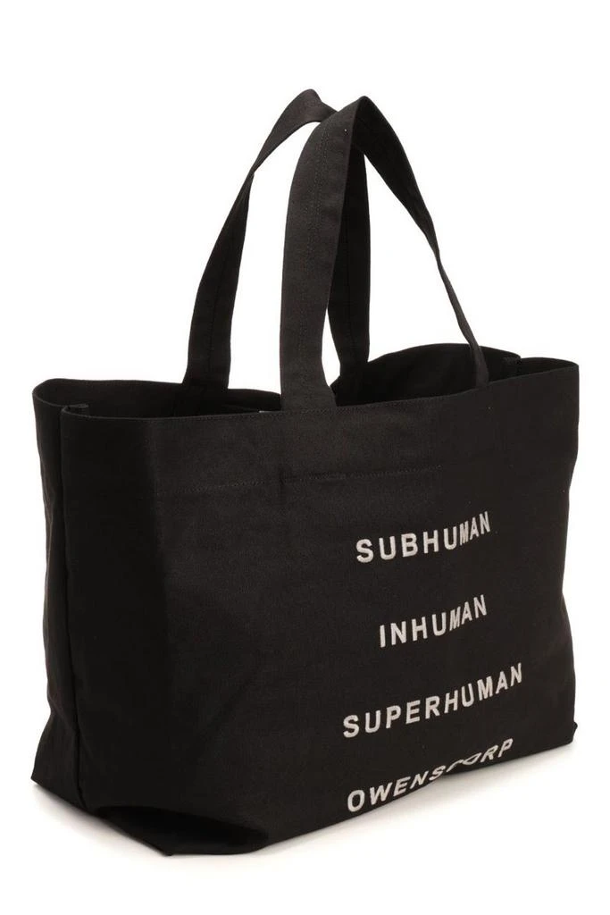 Rick Owens Rick Owens Slogan Embroidered Beach Tote Bag 3
