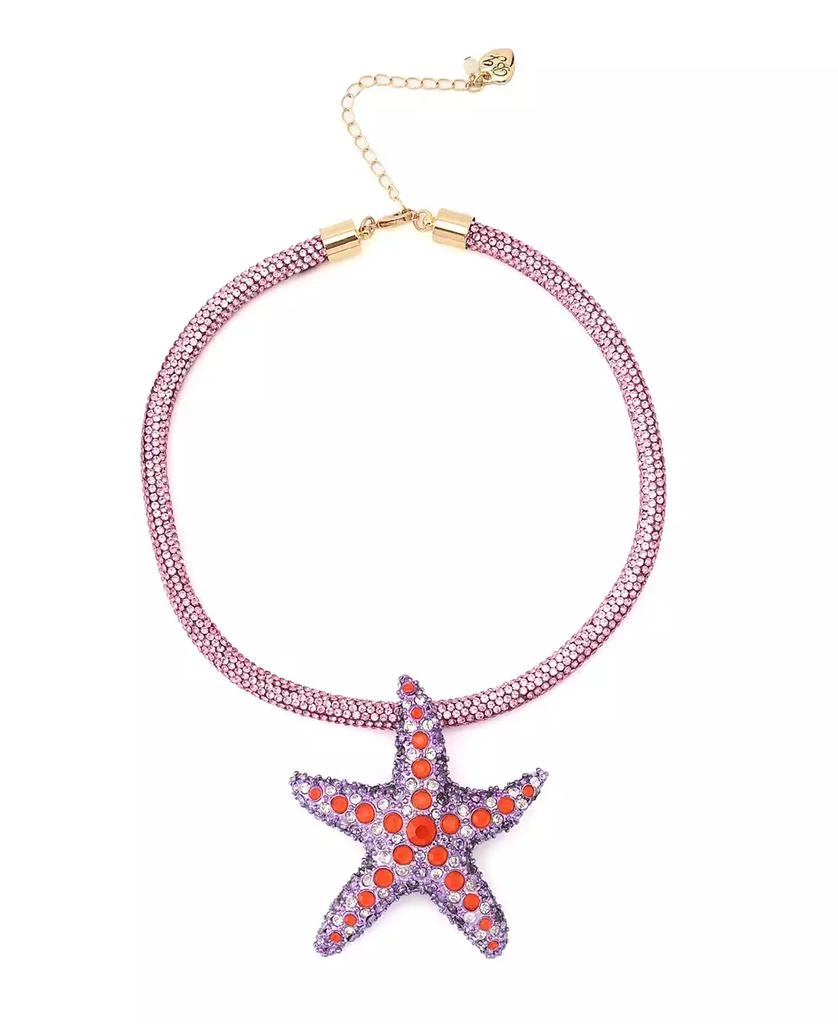 Betsey Johnson Mermaid Jewels Starfish Pendant Rope Necklace 1