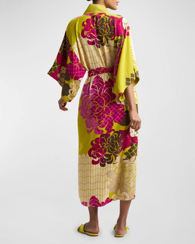 Natori Rimini Floral-Print Matte Satin Robe 2