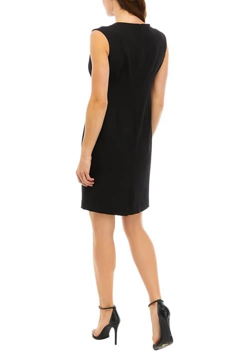 Kasper Petite Stretch Crepe Split Neck Sheath Dress 2