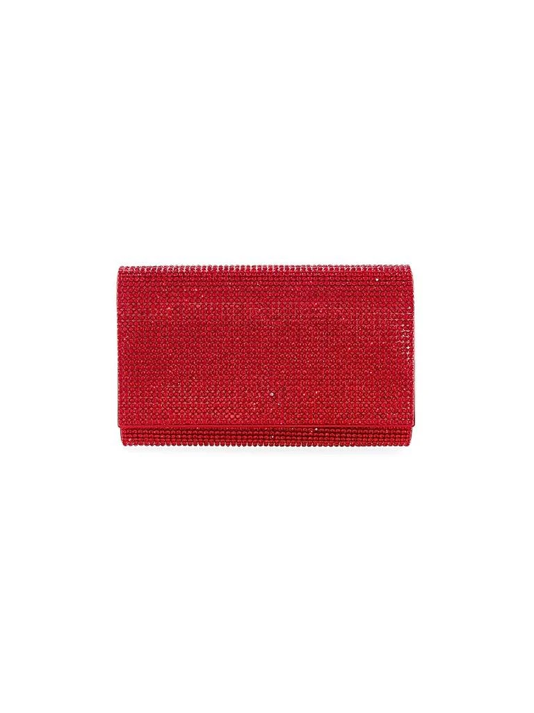Judith Leiber Fizzy Crystal-Embellished Satin Clutch 1