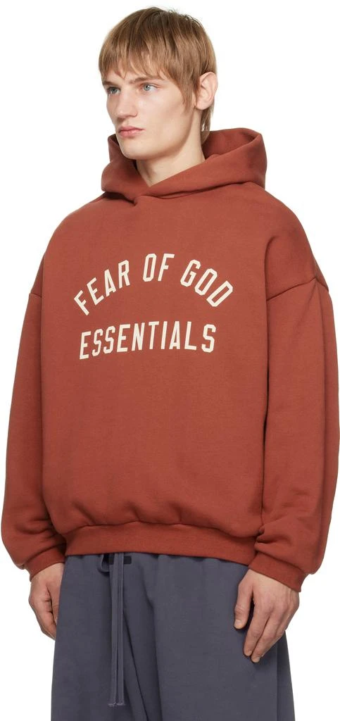 Essentials Red Fleece Hoodie 4