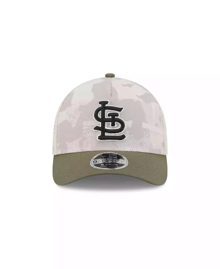 New Era Men's Light Beige/Olive St. Louis Cardinals 2025 Armed Forces Day 9FORTY M-Crown A-Frame Adjustable Hat 2