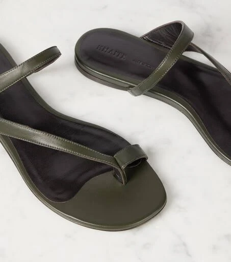Khaite Aimee leather slides 5