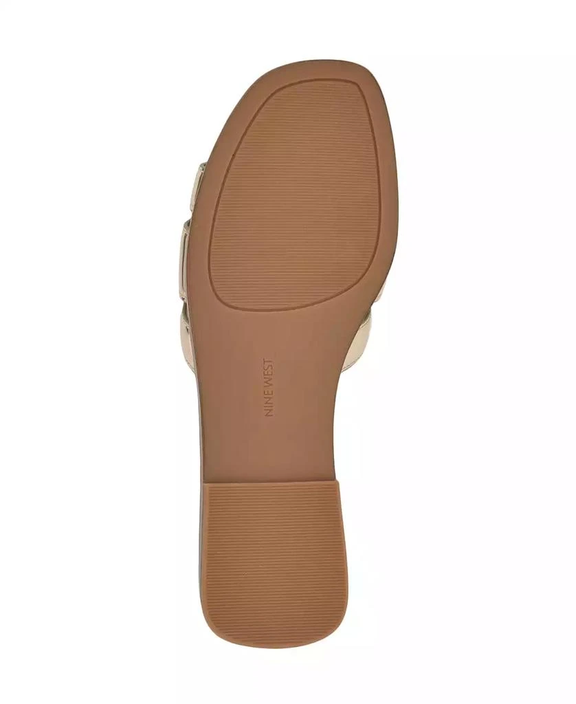 Nine West Women's Germani Woven Flat Slip-On Sandals 5