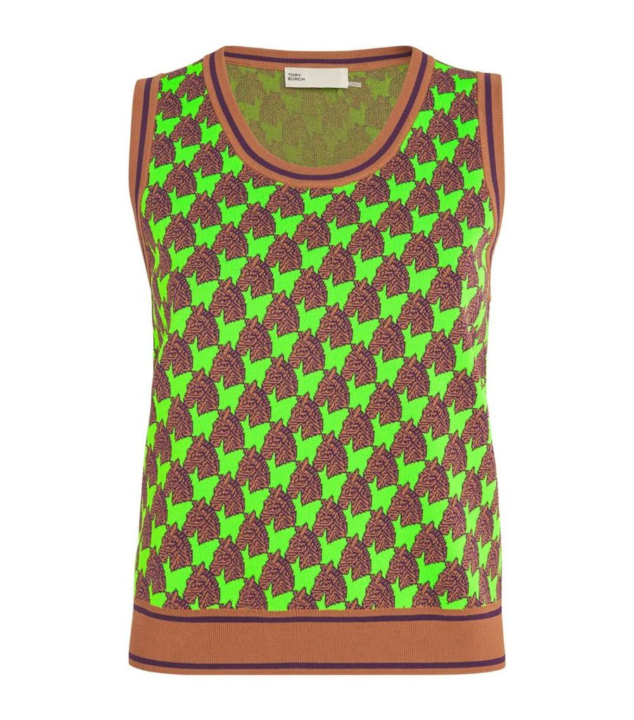 Tory Burch Jacquard Zebra Tank Top 1
