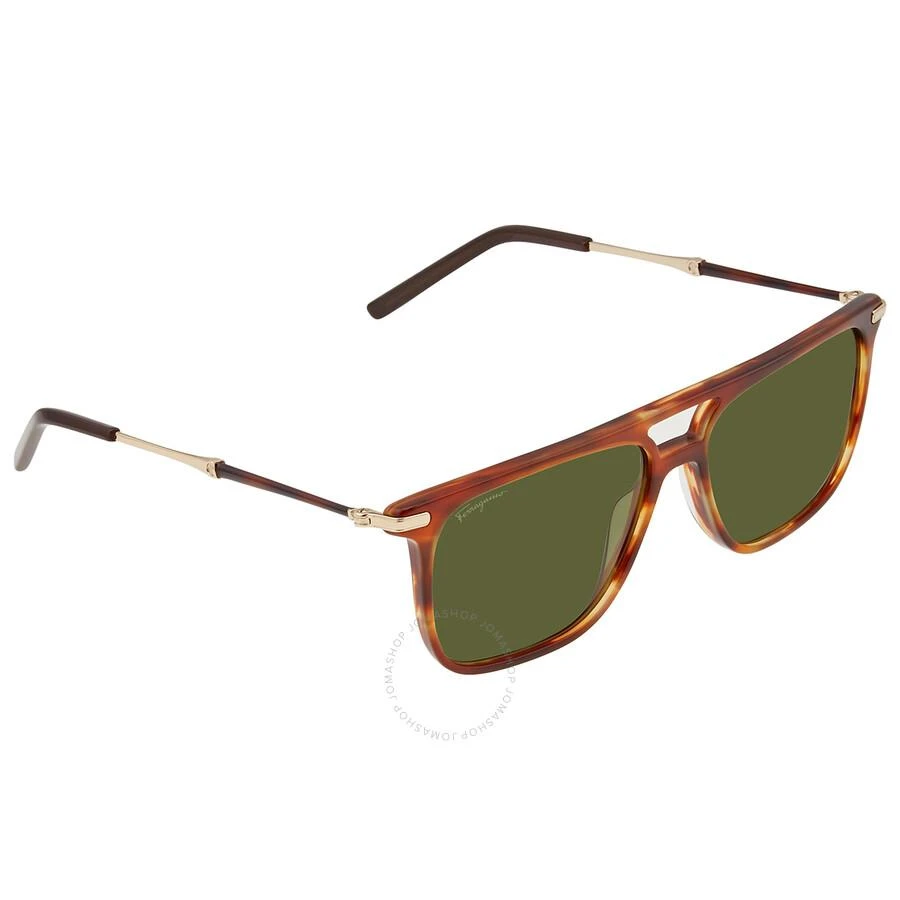 Salvatore Ferragamo Green Rectangular Men's Sunglasses SF966S 216 57 2