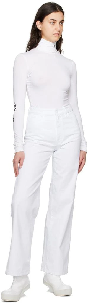 RAF SIMONS White Hand Sign Turtleneck 5