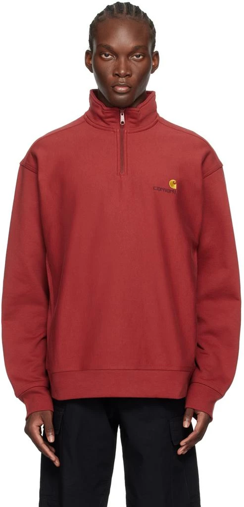 Carhartt WIP Red American Script Sweatshirt 1