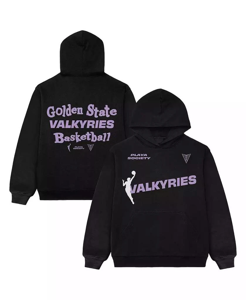 Playa Society Men's and Women's Black Golden State Valkyries Team Pullover Hoodie 1
