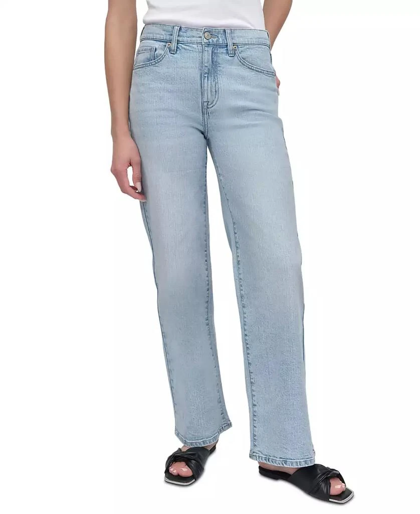 DKNY Women
s High-Rise Tailored Wide-Leg Jeans 3