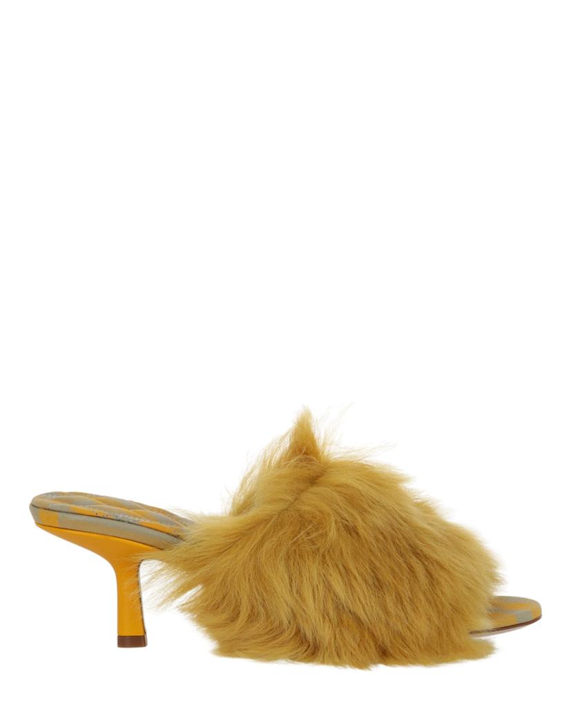 Burberry Chubby mule in suede and beige shearling - Slippers
