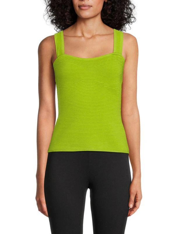 BCBG Ribbed Sweater Tank Top 1