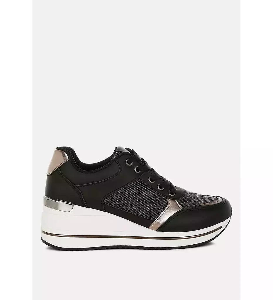 London Rag Womens Vespera Faux Leather 
Mesh Sneakers 2