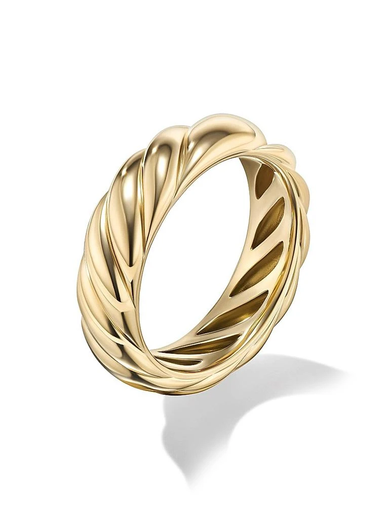 David Yurman Sculpted Cable Band Ring In 18K Yellow Gold 3