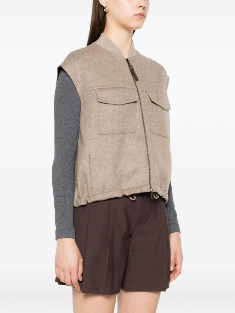 Brunello Cucinelli BRUNELLO CUCINELLI - Wool Zipped Vest 2