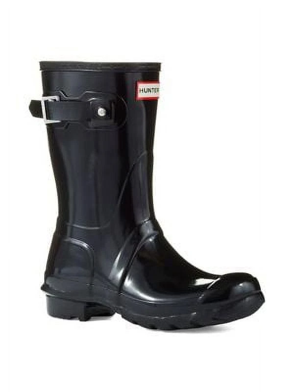 Hunter Womens Original Short Gloss Rain Boots - Black 2