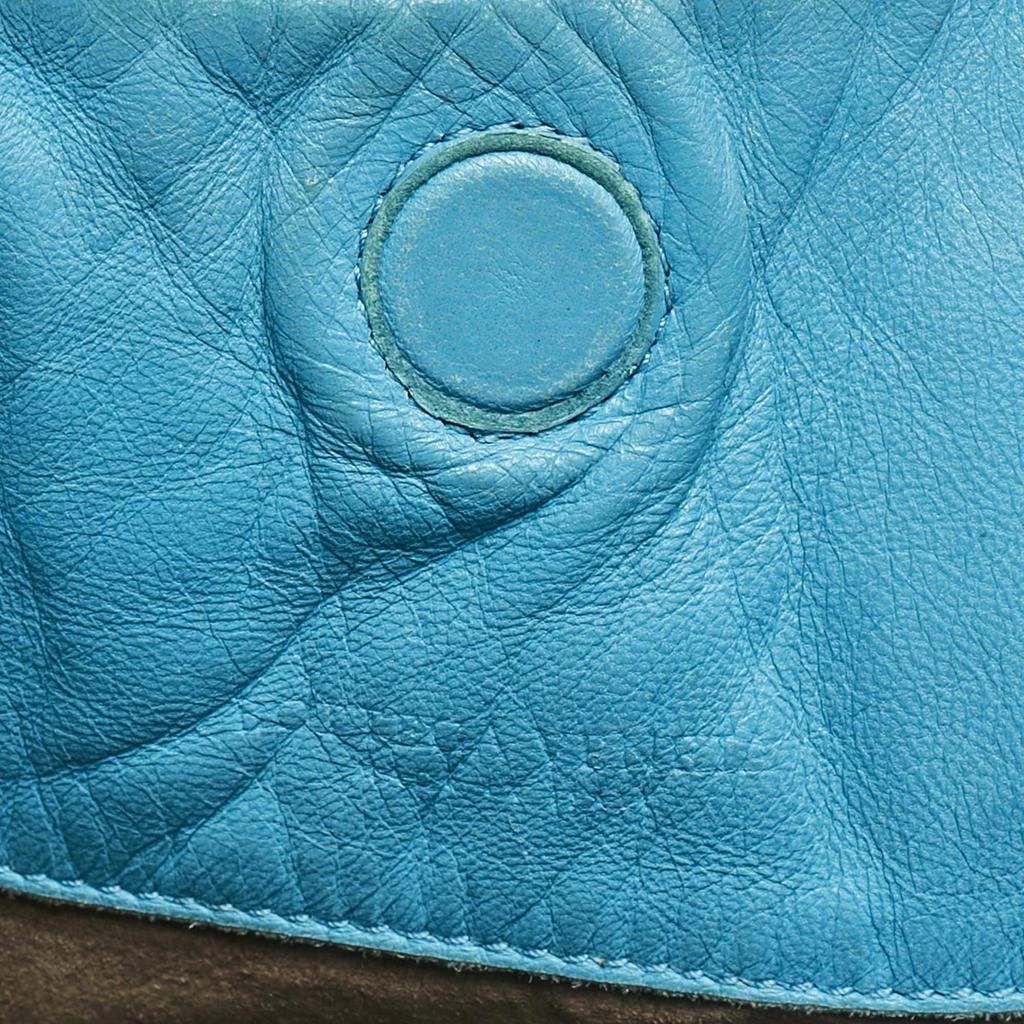 Bottega Veneta Bottega Veneta Blue Intrecciato Leather Small Campana Hobo 6