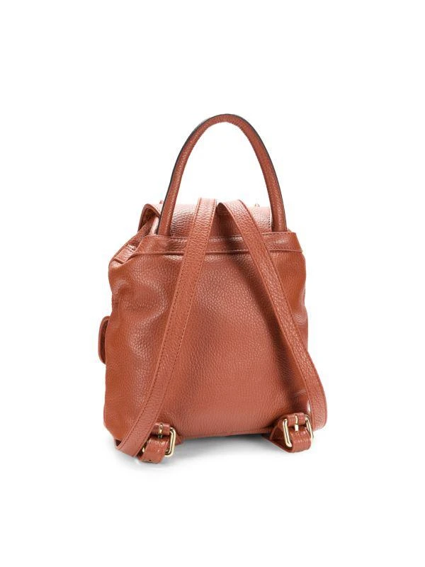 Mario Valentino Abraham Pyramid Stud Logo Leather Backpack 4