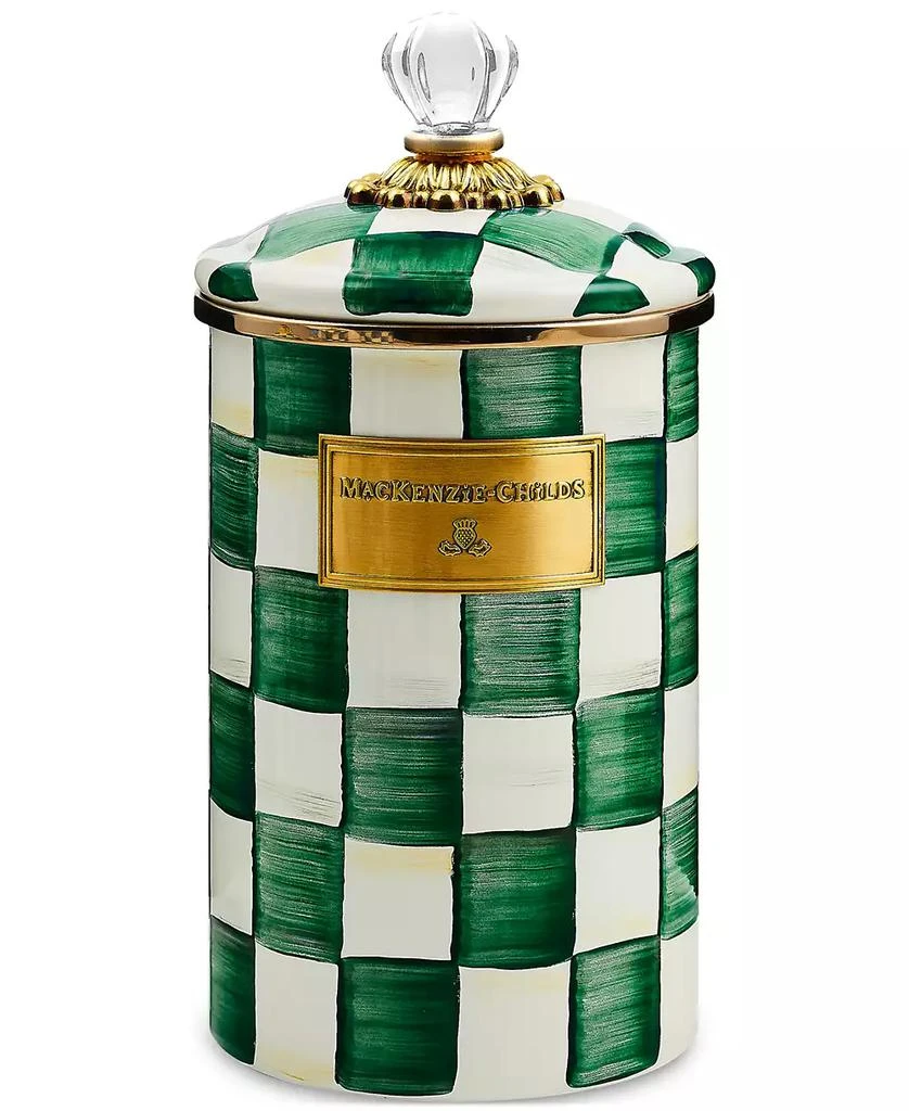 MacKenzie-Childs Emerald Check Large Canister 1