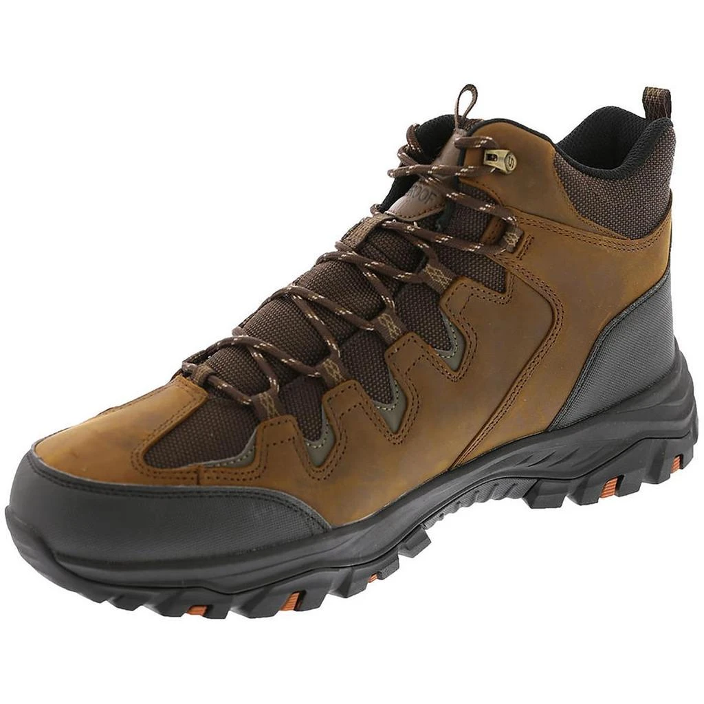 SKECHERS Rickter-Branson Mens Leather Memory Foam Hiking Boots 2