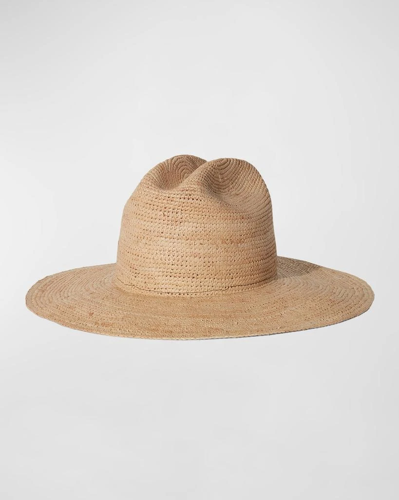 Janessa Leone Chandler Structured Raffia Fedora 1